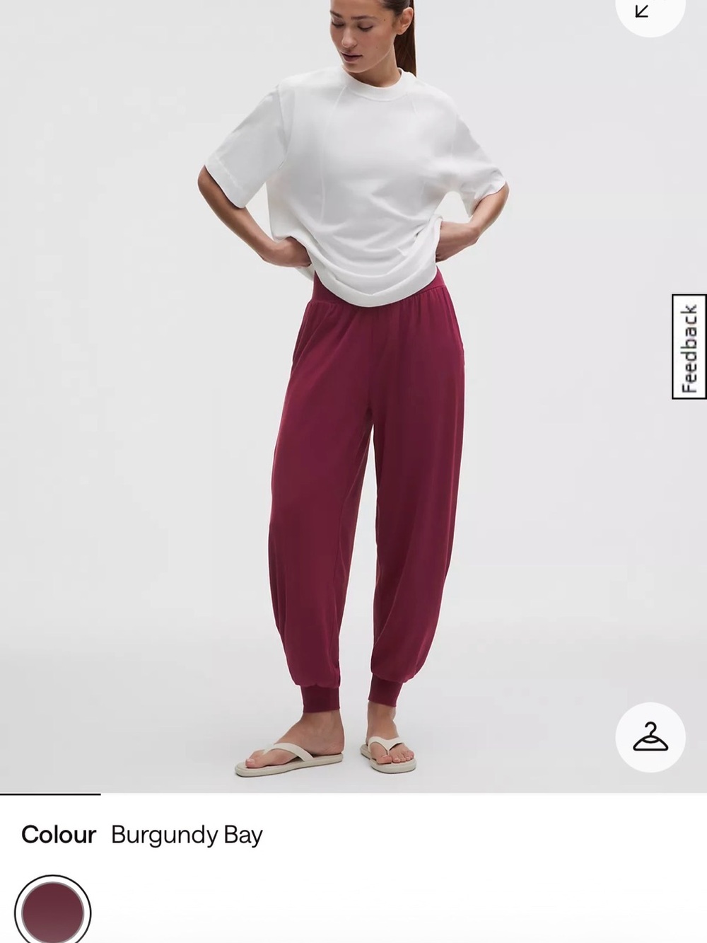 Lululemon Rulu Drapey Oversized HR Jogger S NWT Light Ivory